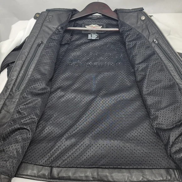 Harley-Davidson Kaleidoscope Leather Jacket Women's Size L - Picture 8 of 10